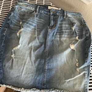 Torrid Blue & White Jean Skirts in size 16!